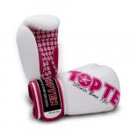 Boxkesztyű, Top Ten, Ultimate Women Fight, műbőr, Fehér-pink szín Boxkesztyű